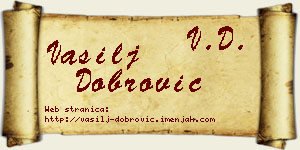 Vasilj Dobrović vizit kartica